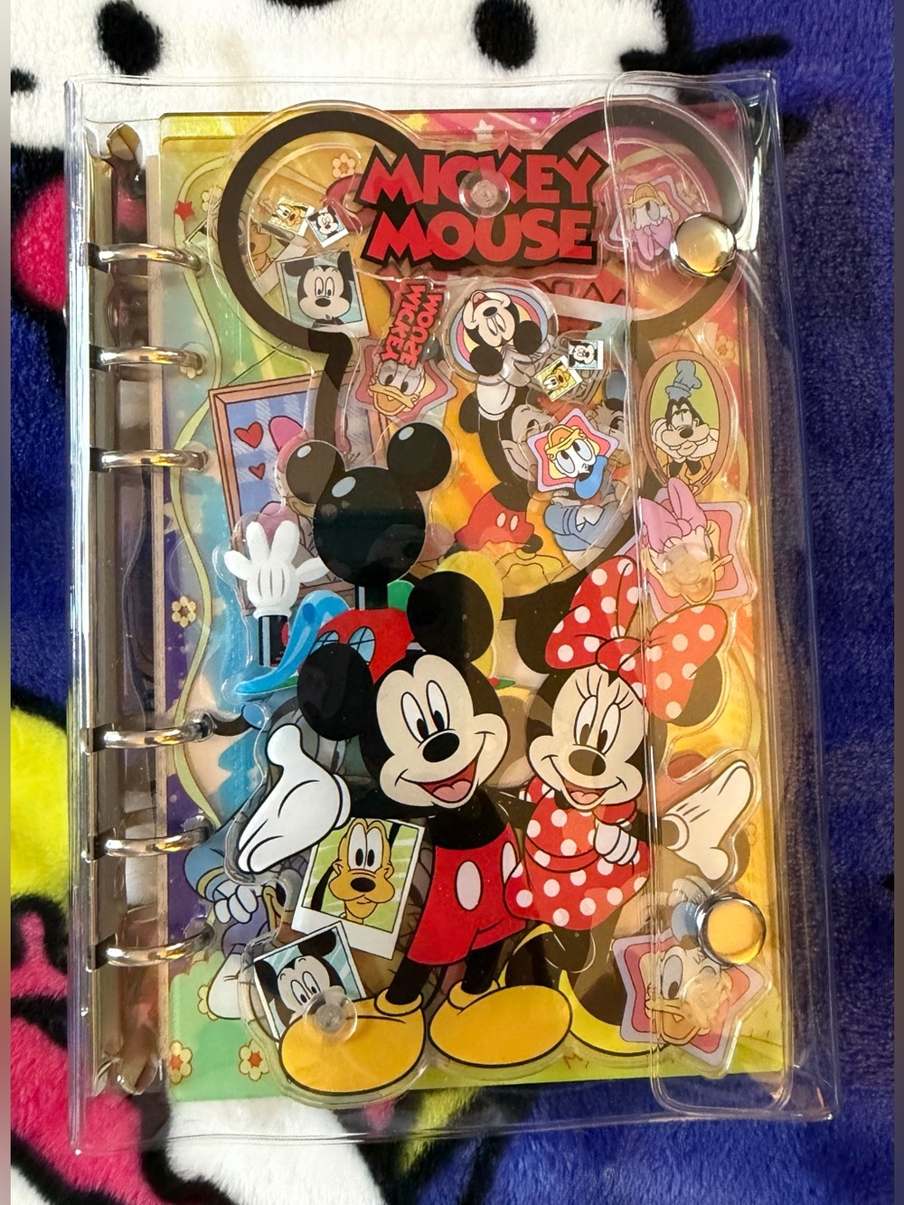 Disney Mickey & Minnie Refillable A5 Size Shaker Notebook Binder